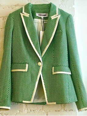 Veronica Beard green woven Dickey jacket NWT
